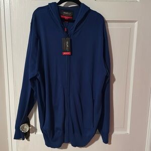 Awearness Kenneth Cole NWT Awear Tech Slim Fit Full Zip Blue XL Men's Sweater